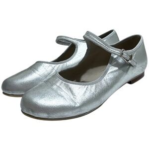 Elephantito girl’s silver classic Mary Jane shoes size 1